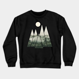 Geometric Forest Crewneck Sweatshirt